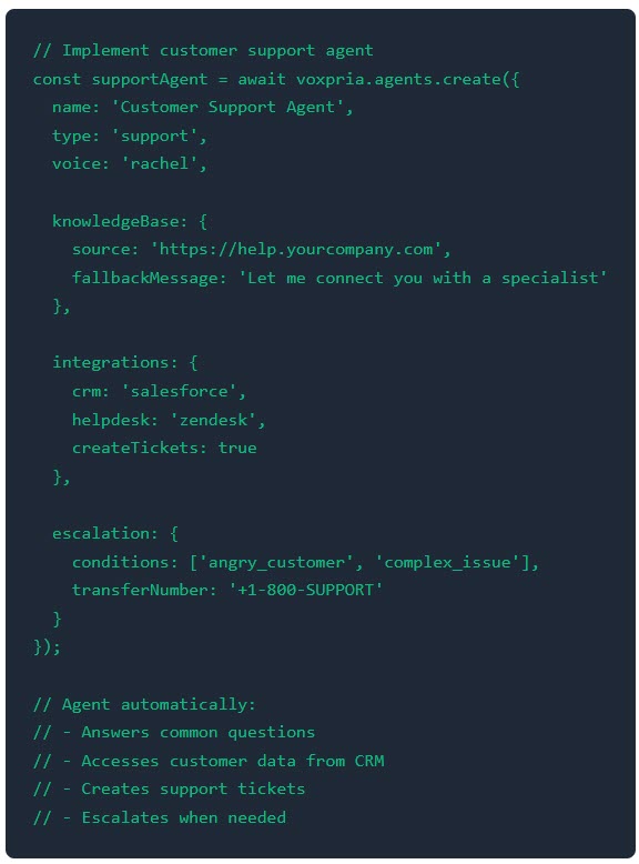 voxpria ai voice agent api