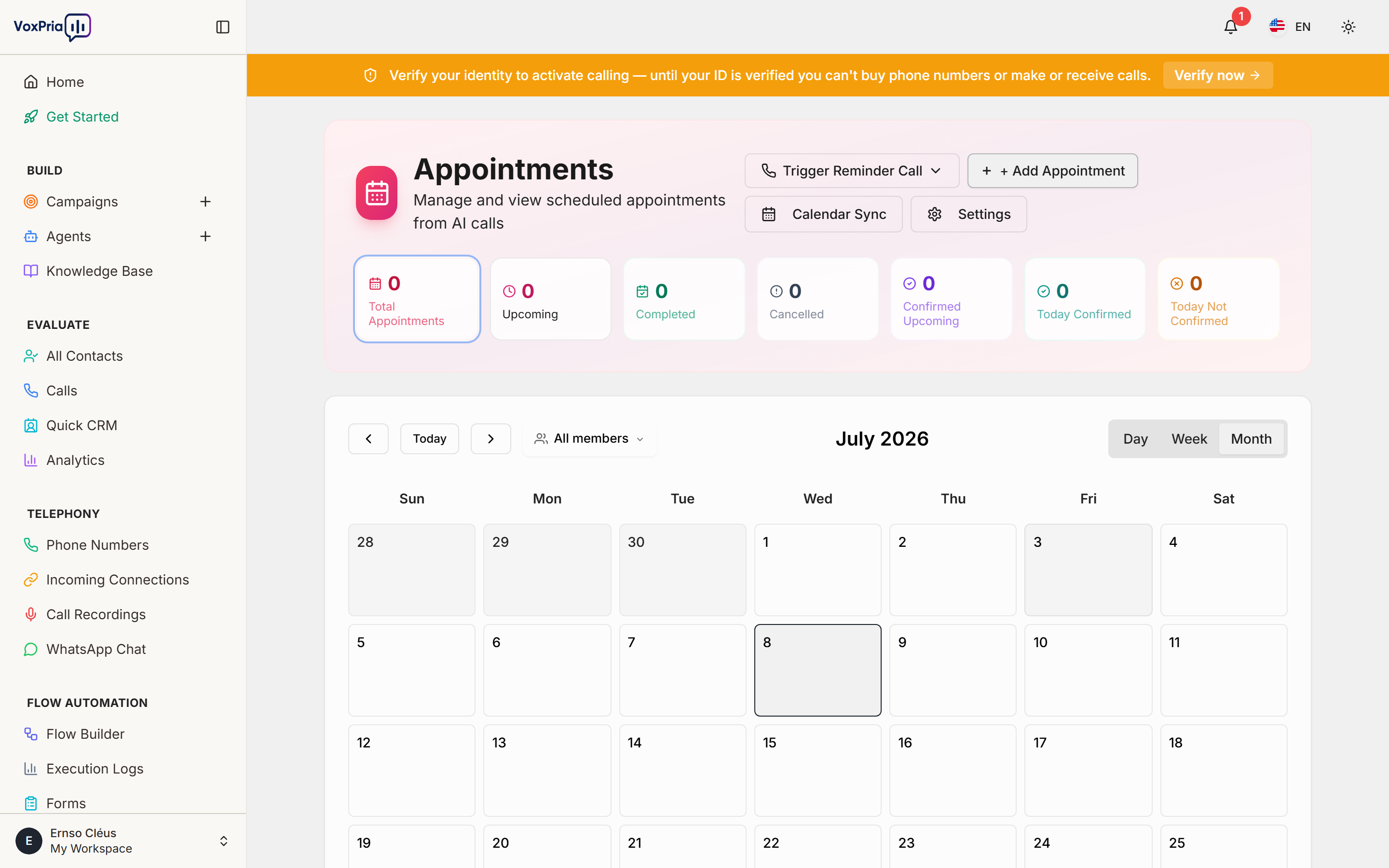 VoxPria Appointments