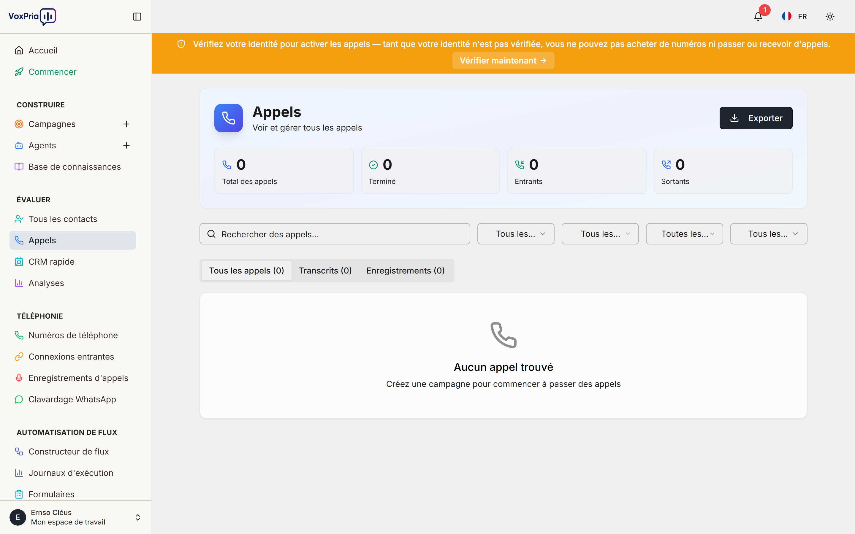 Historique des appels