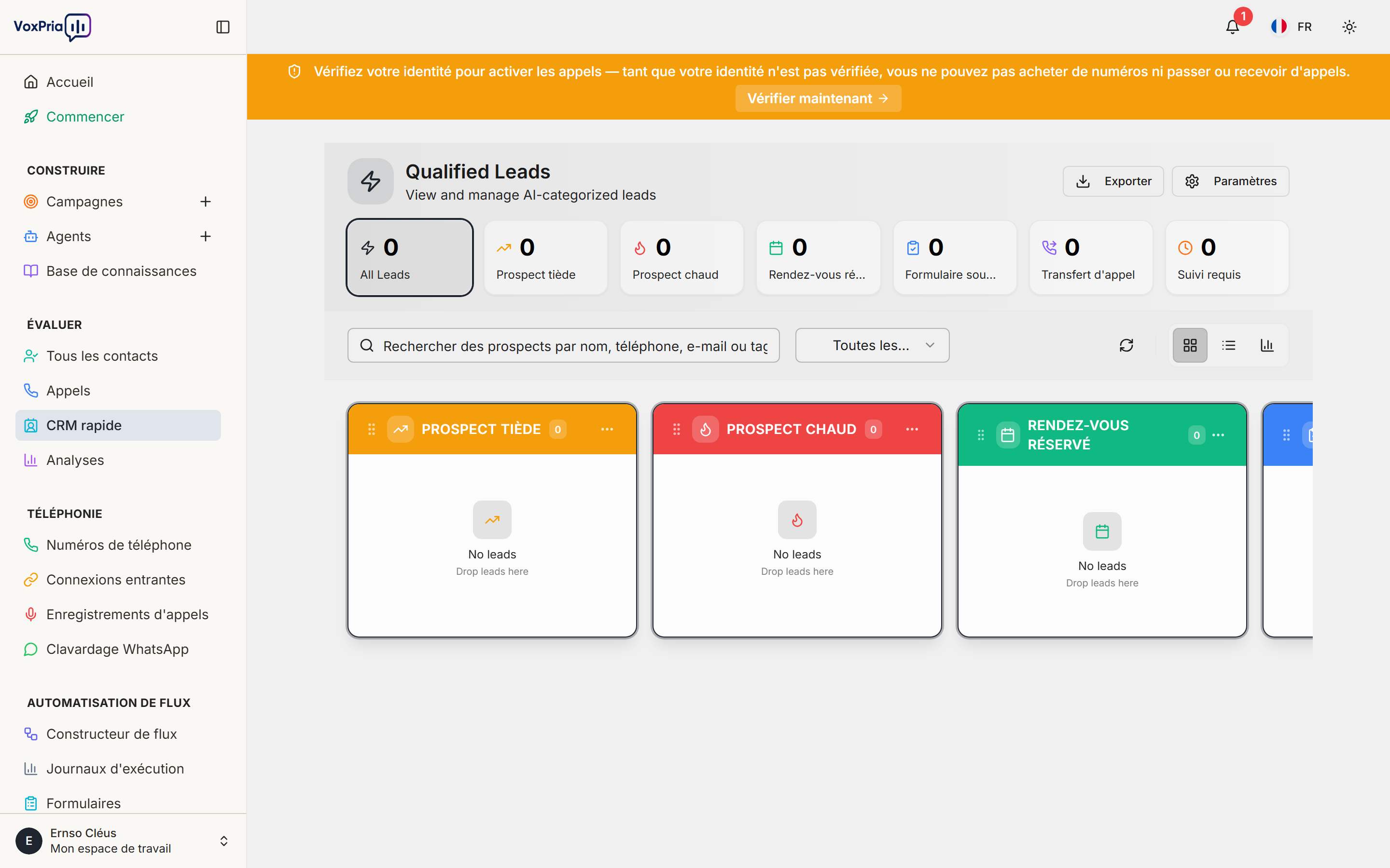 CRM rapide de VoxPria