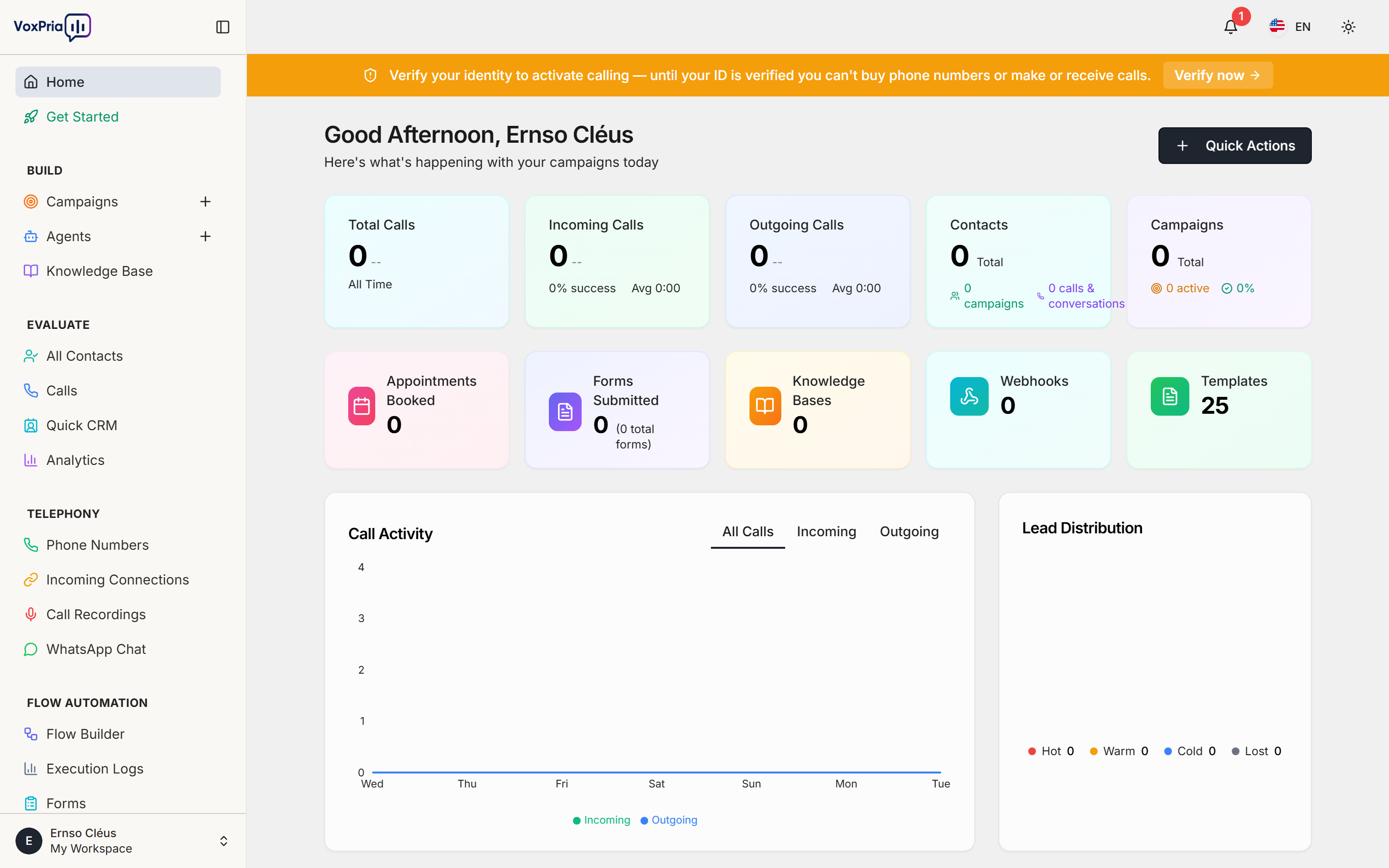 VoxPria Dashboard