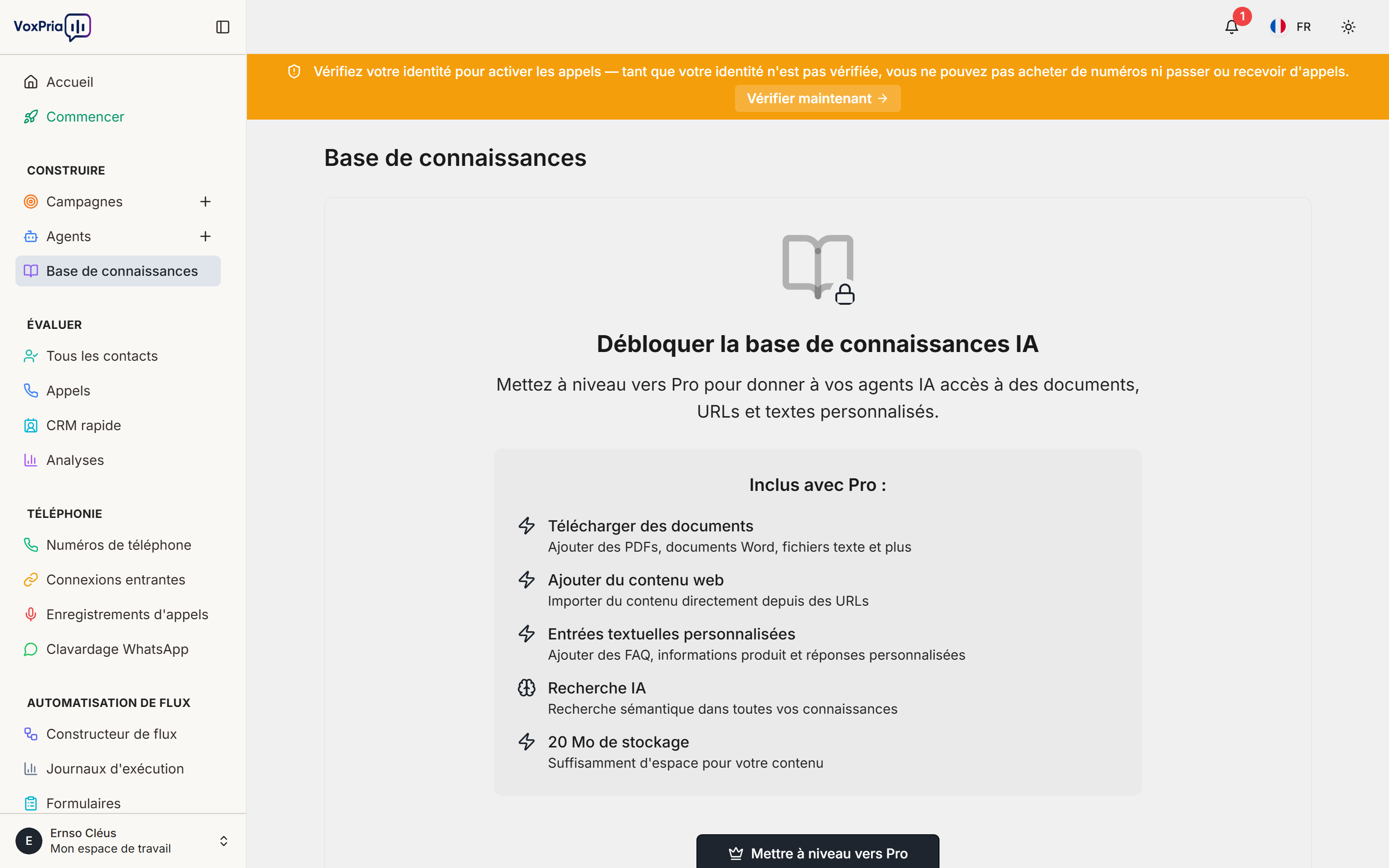 Base de connaissances VoxPria
