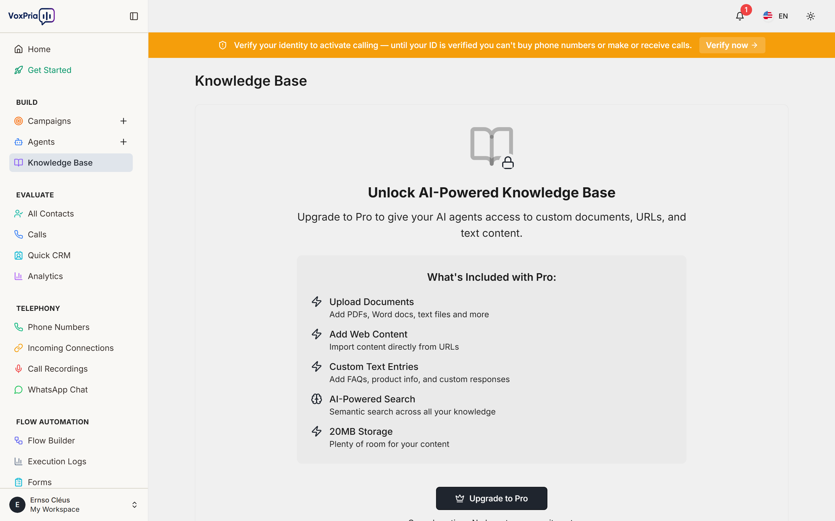 VoxPria Knowledge Base