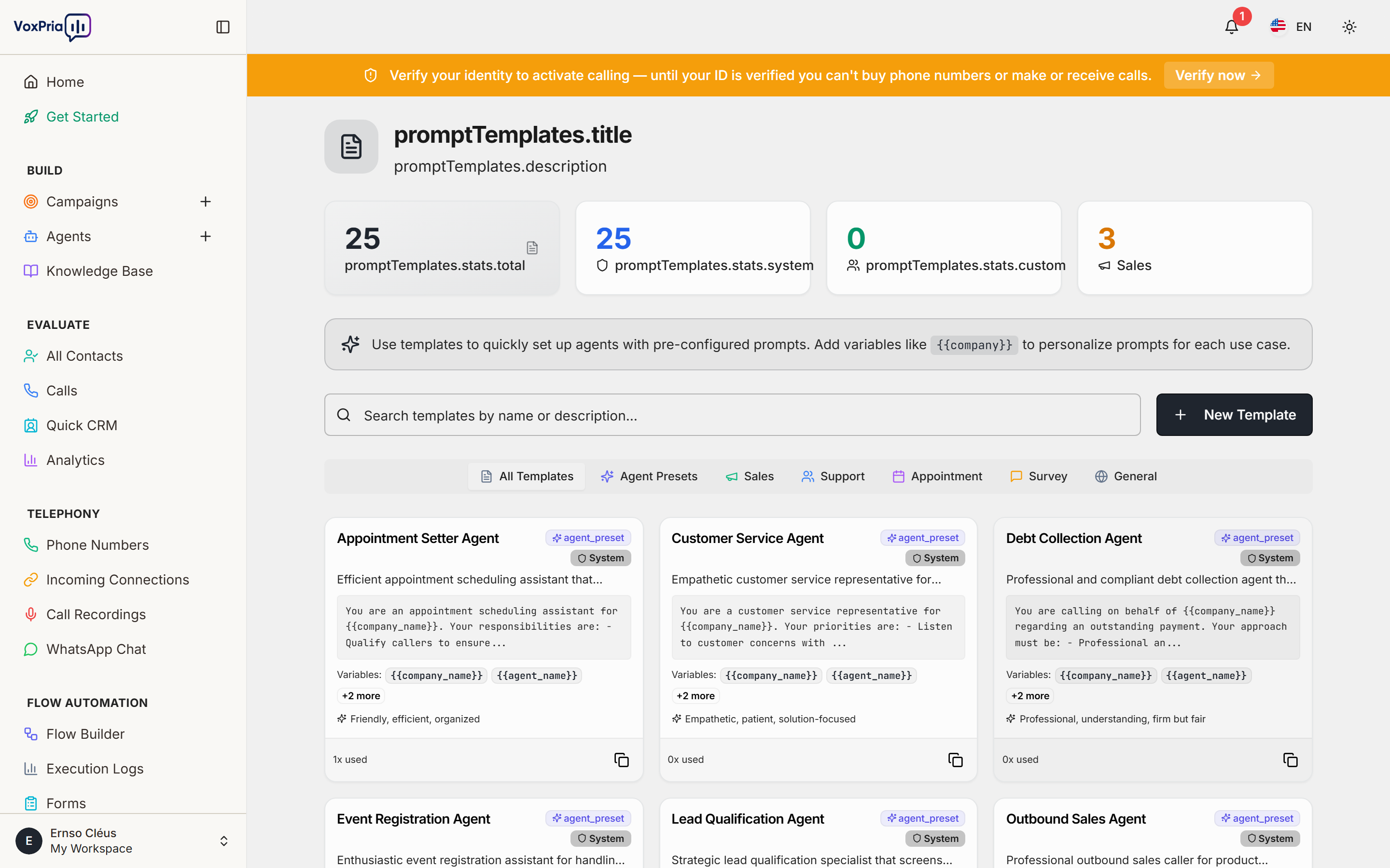VoxPria Prompt Templates